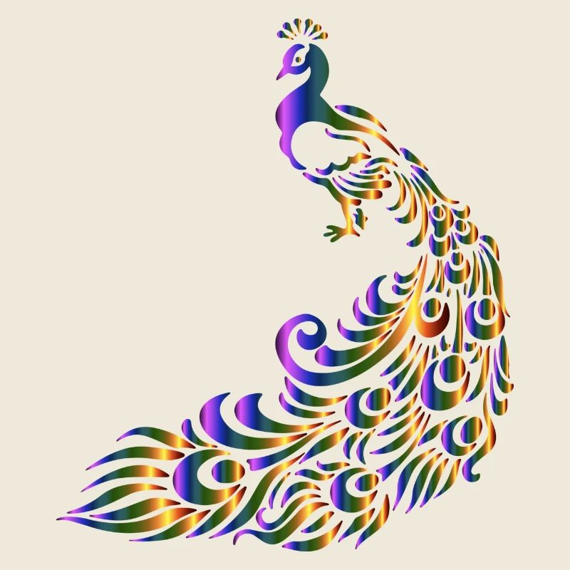 Pfau bunt