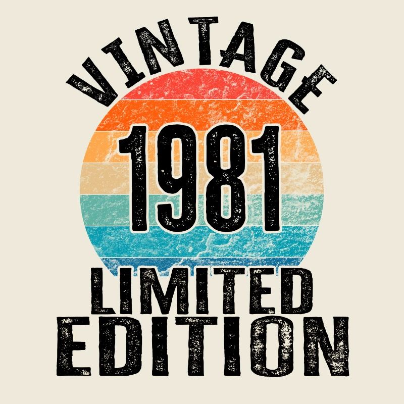 Année de naissance 1981 Vintage Limited Edition Retro