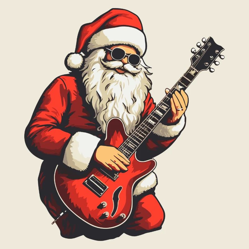 Weihnachtsmann Gitarre Weihnachten Musik