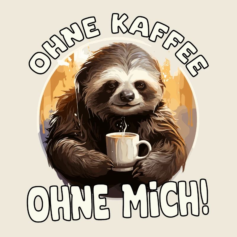 Funny Sloth Saying Without Coffee Without Me