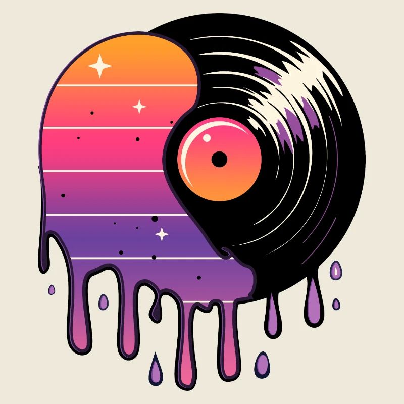 Disque vinyle cosmique