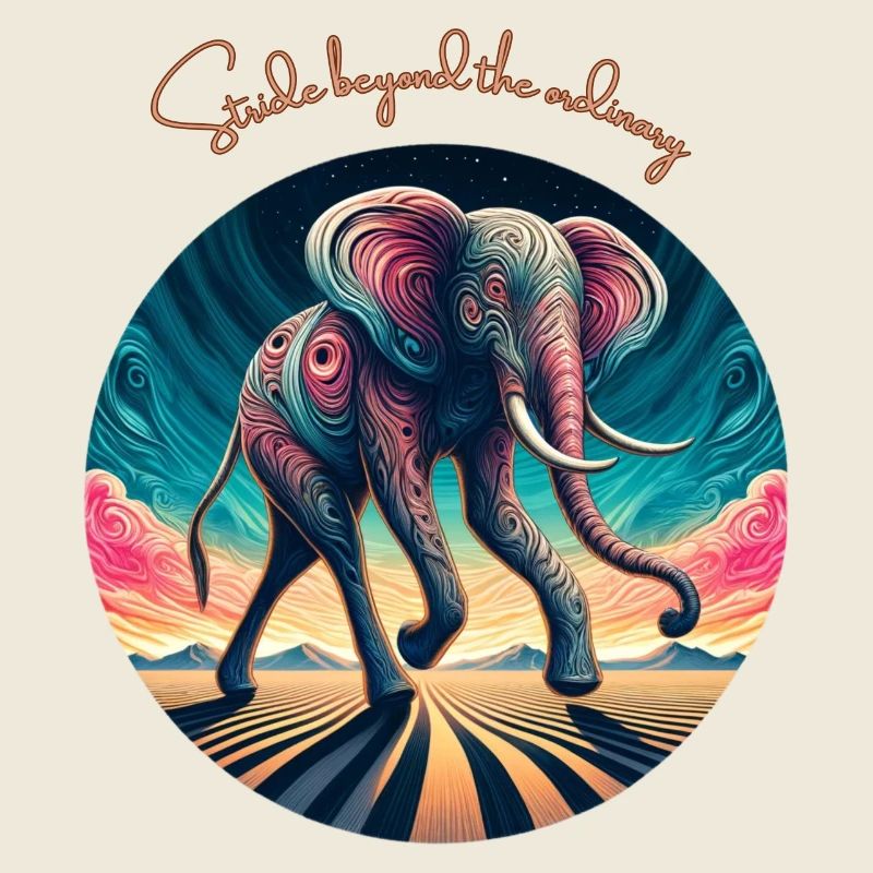 Surreal Desert Elephant