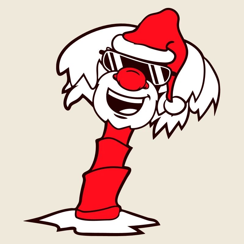 Palmier Père Noël Noël Lunettes de soleil Cool