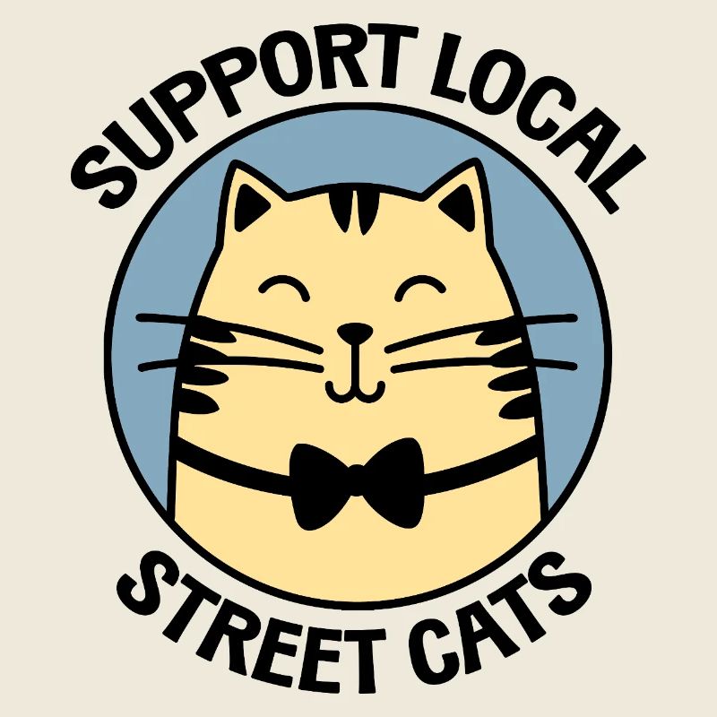 Classy Bowtie Cat – Stilvolle Cartoon-Katze