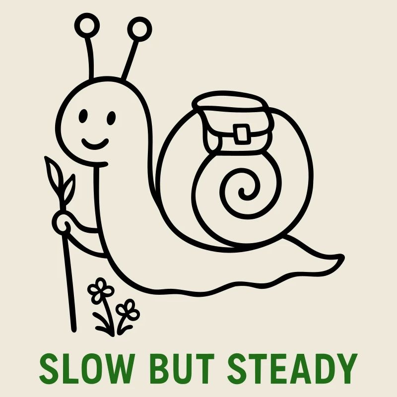 Wanderschnecke Slow but Steady