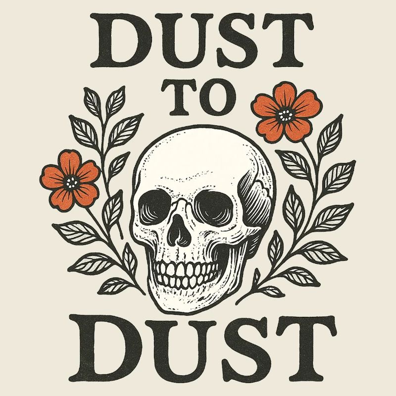 Dust to Dust Totenkopf-Blumendesign
