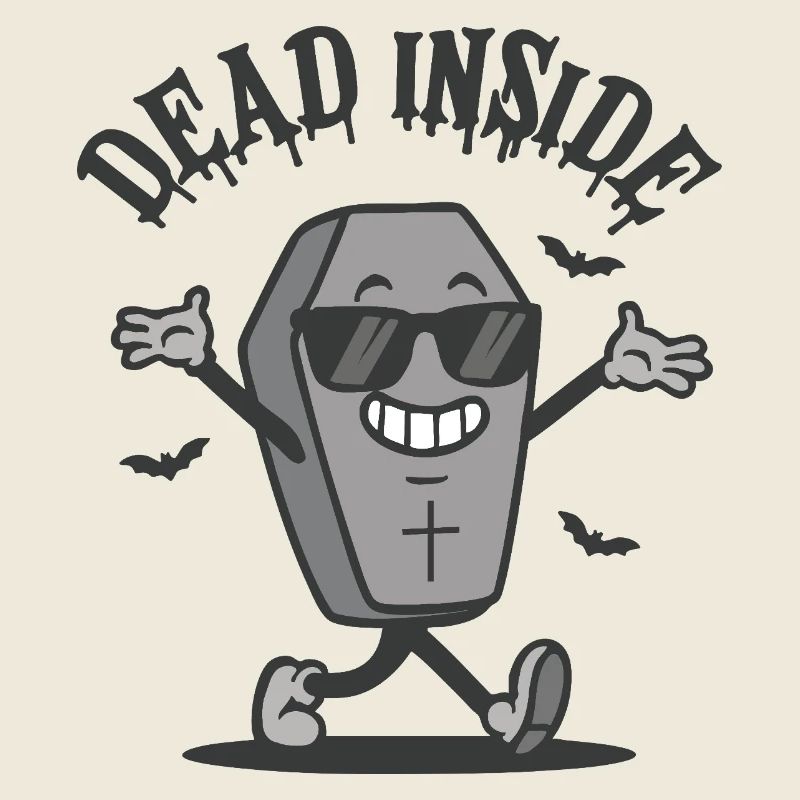 Dead Inside – Glücklicher Sarg Halloween Design
