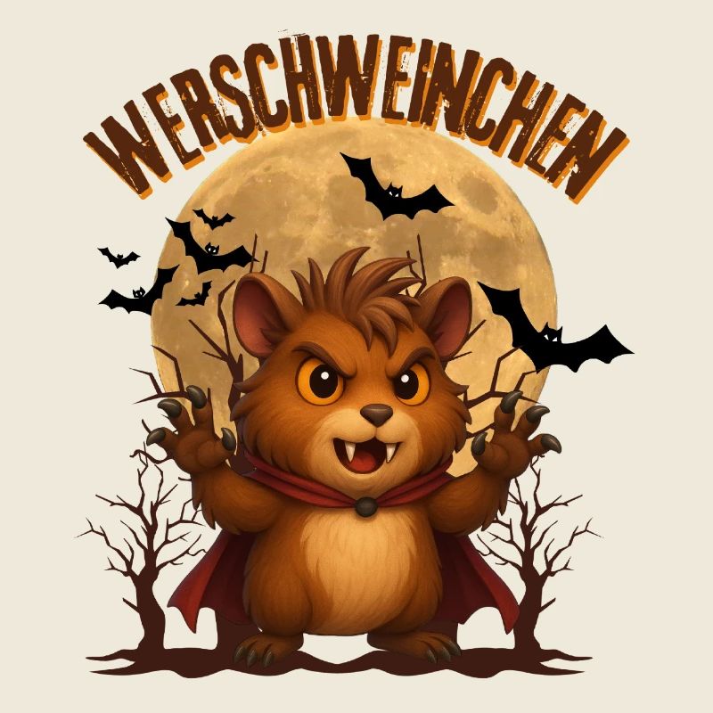 Vampirhamster  Meerschweinchen als Werwolf