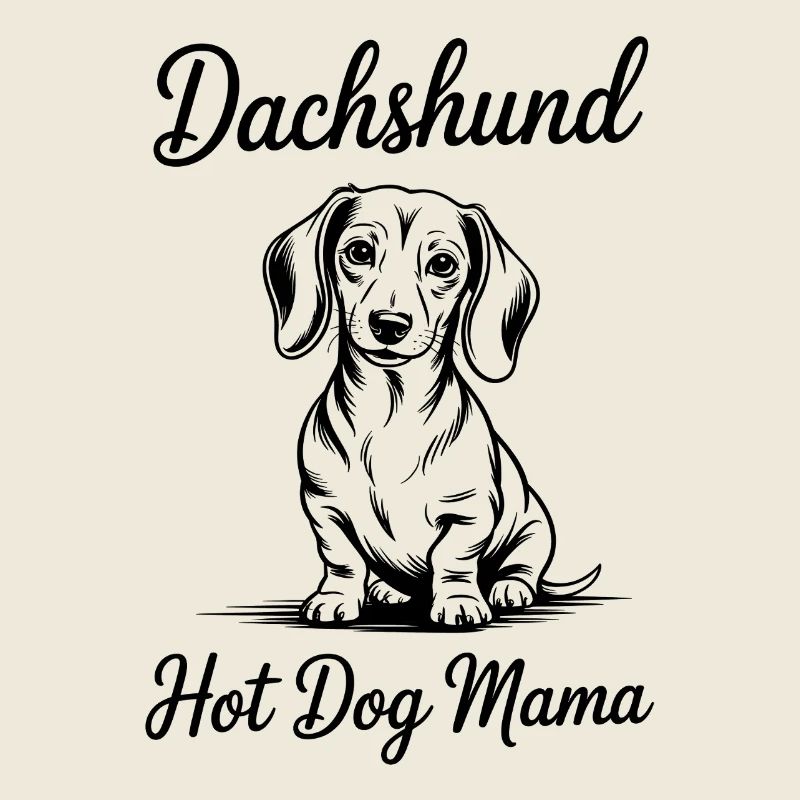 Dachshund - Hot Dog Mama - Dackel Design