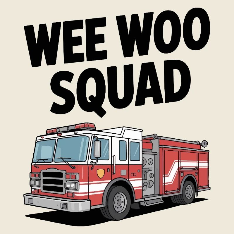 Wee Woo Squad Feuerwehr Auto Retter Spruch