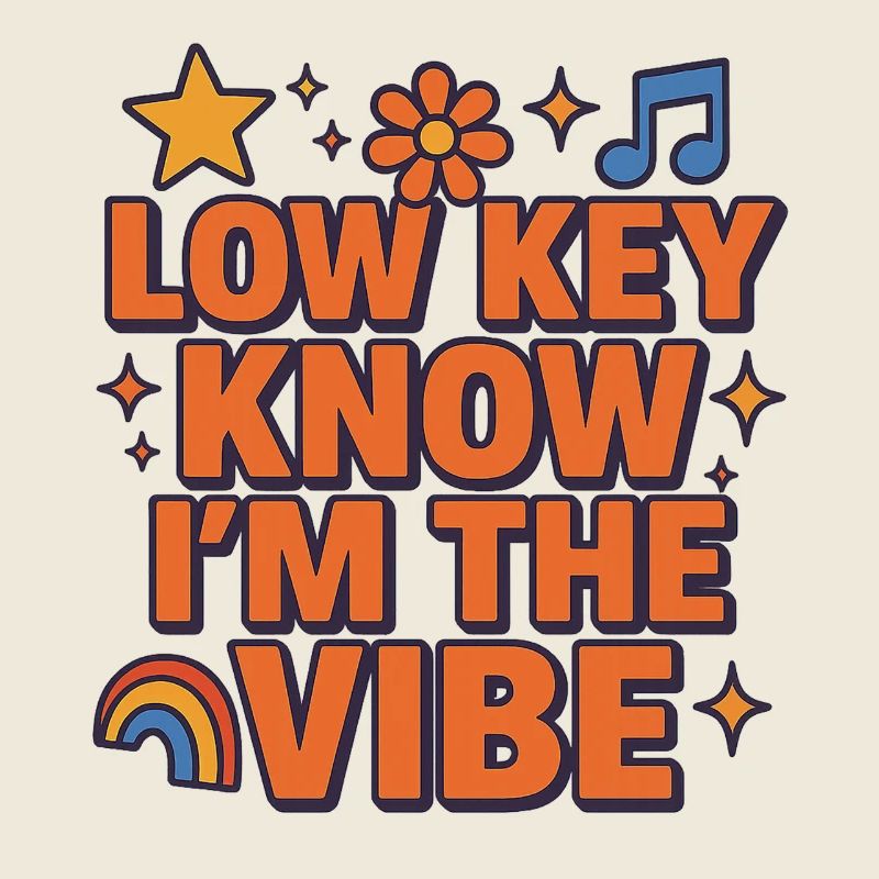 Ganz im Hintergrund, ich bin der Vibe, lustig