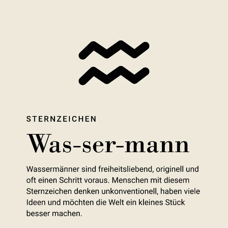Sternzeichen Wassermann