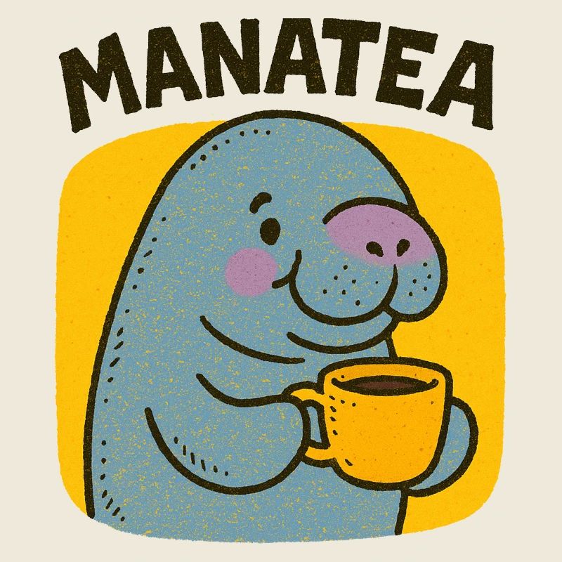 Manatea Cheer : Manatee sirote du thé