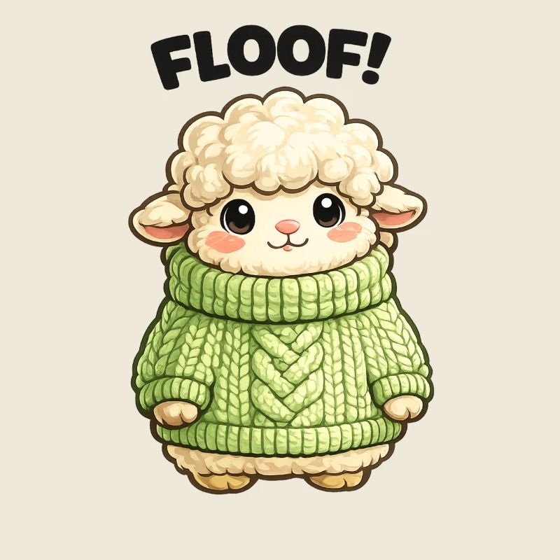 Design de pull mouton câlin