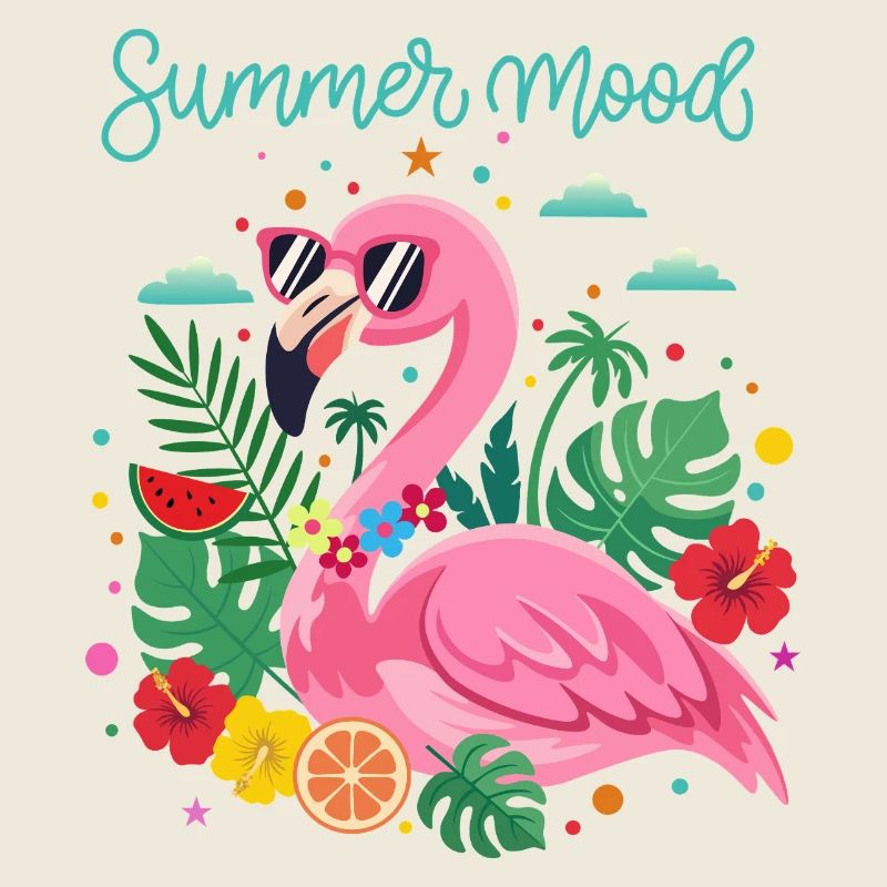 Summer flamingo print