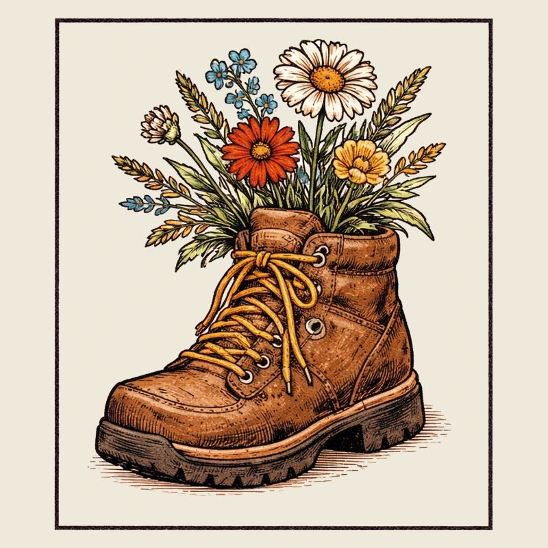 Bouquet de fleurs sauvages Boot Blooms