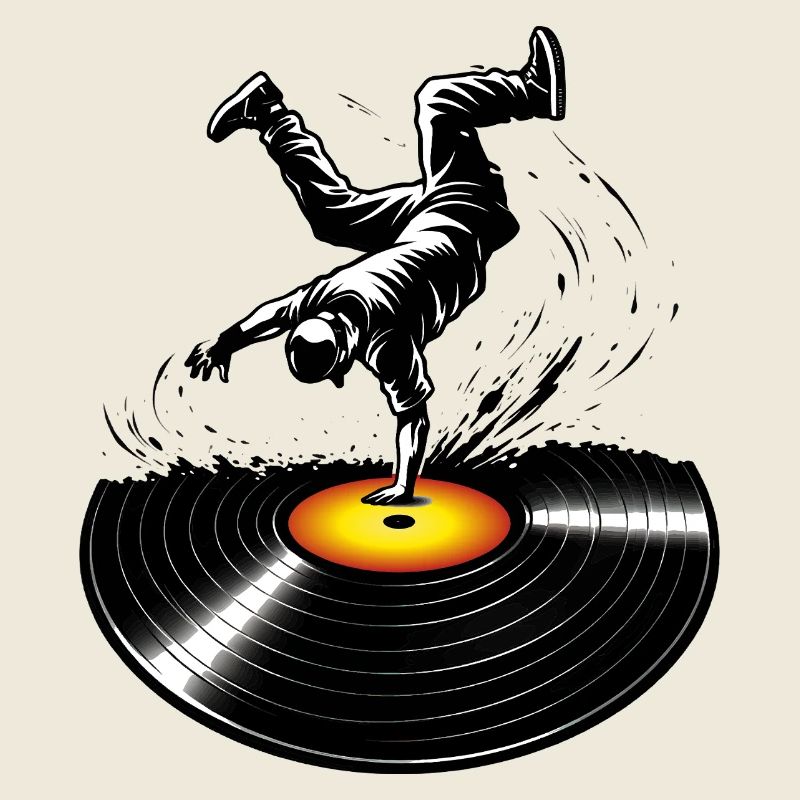 Hip Hop Breakdance Vinyl Design de rue