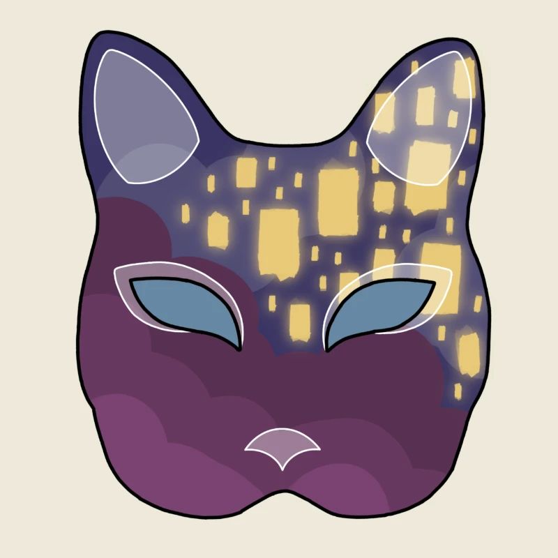 Lantern Neko Mask