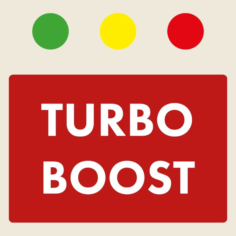 Texte rétro du turbo boost