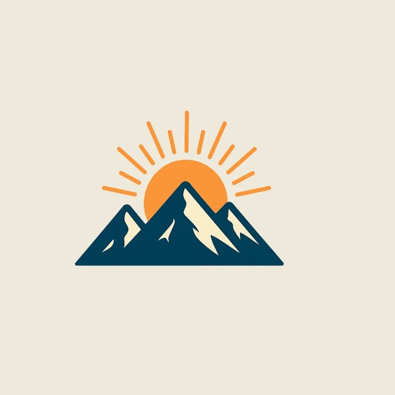 Minimalist Mountain Sunrise