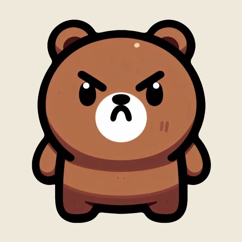 Heftige Braunbär-Kunst