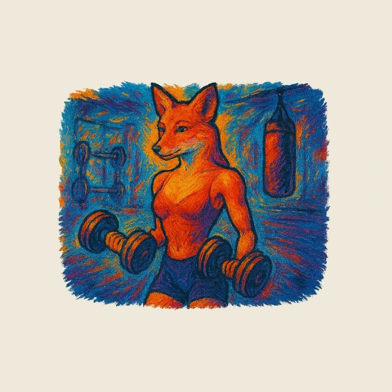 Impressionistischer Fitnessfuchs