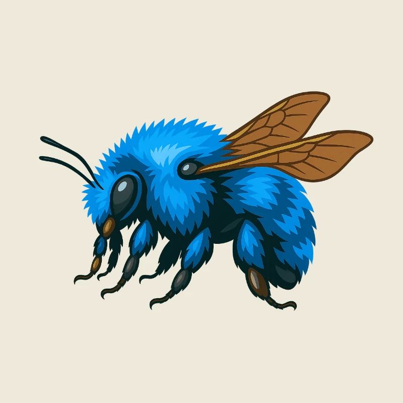 Blue bumblebee left