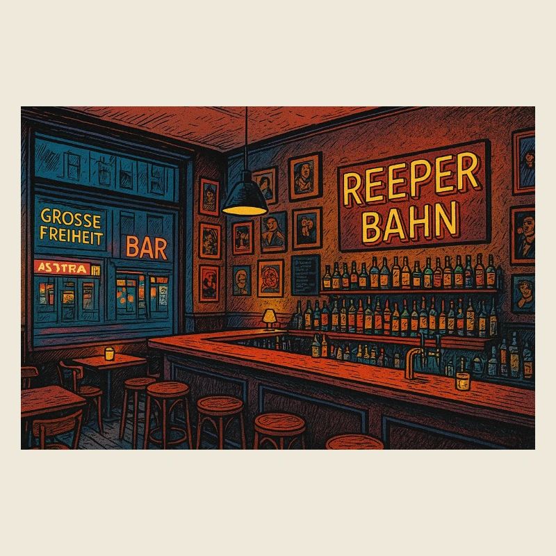 Bar de nuit à Hambourg avec une touche vintage