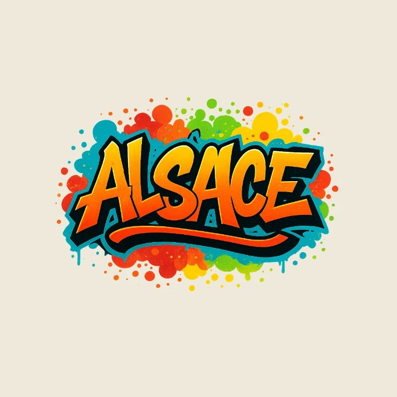 Magisches Alsace-Graffiti-Design-T-Shirt