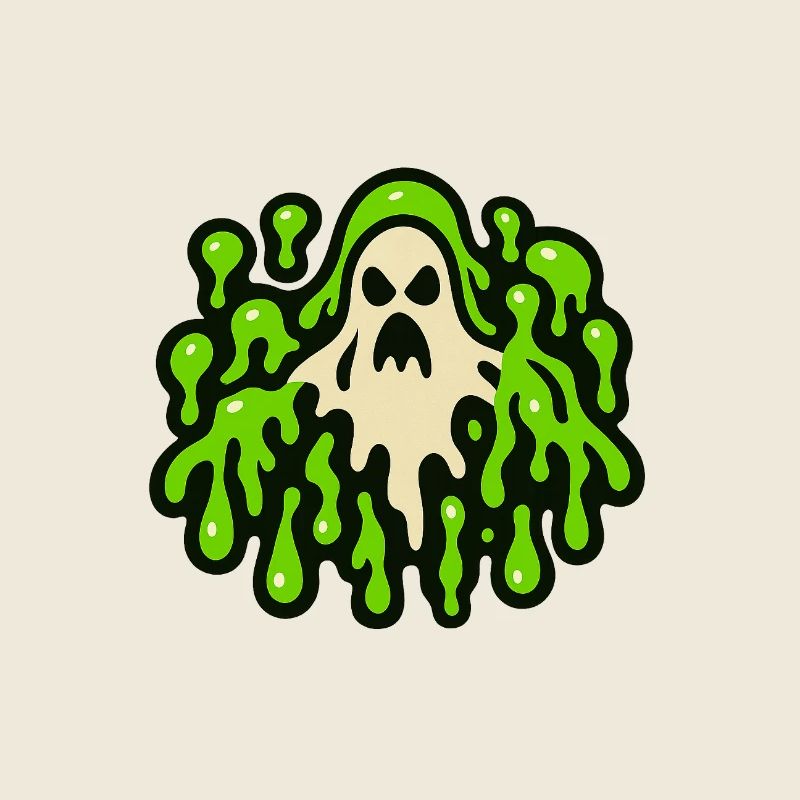 Imprimé slime fantôme effrayant