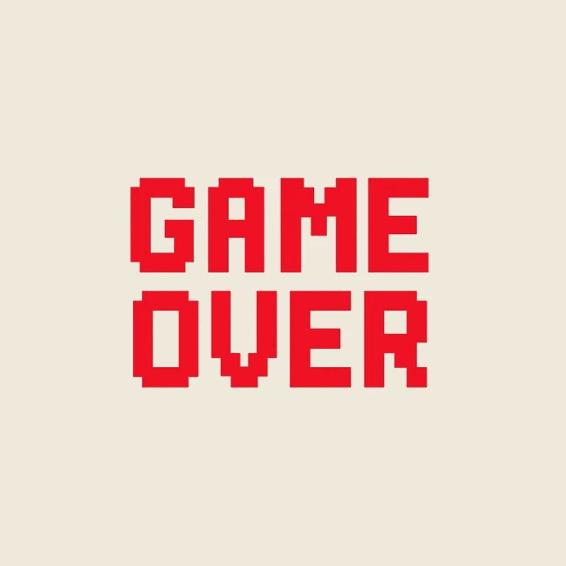 Graphique rétro pixel game over