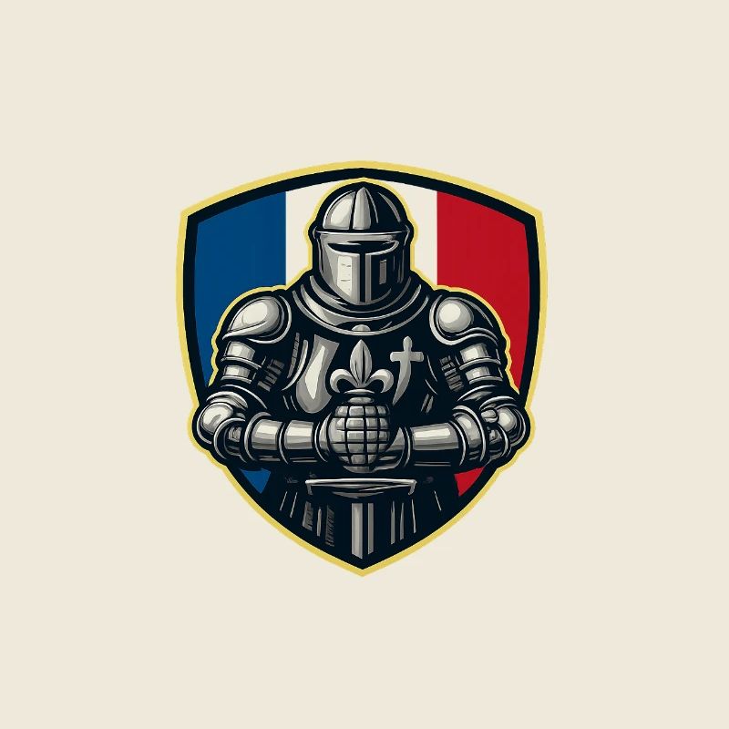 Logo der patriotischen Frankreich-Flagge