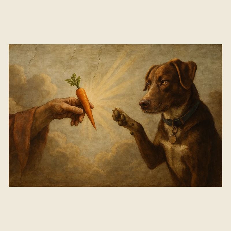 Karotte der Erleuchtung Hund