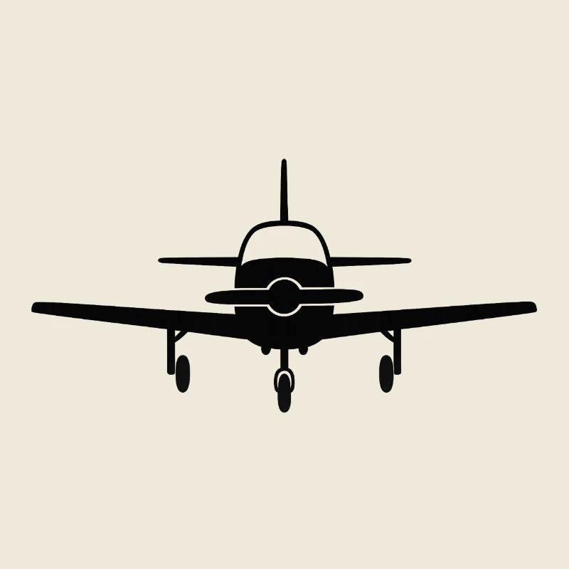 Frontale Flugzeug Silhouette
