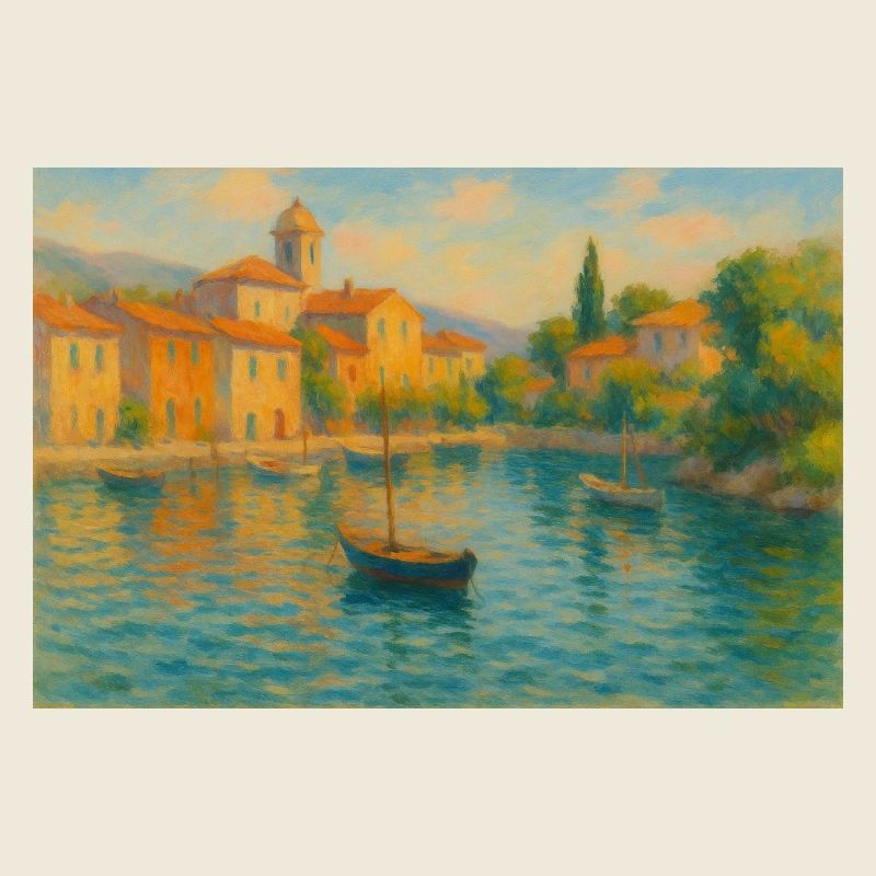 Harbour idyll in the sunlight