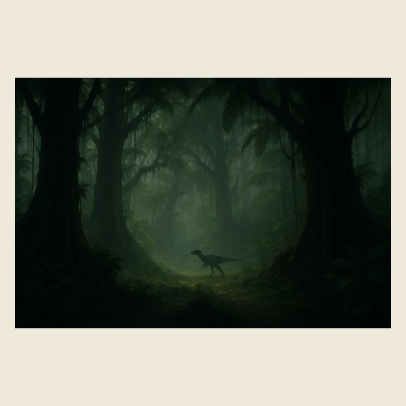 Dino dans la forêt de nuages