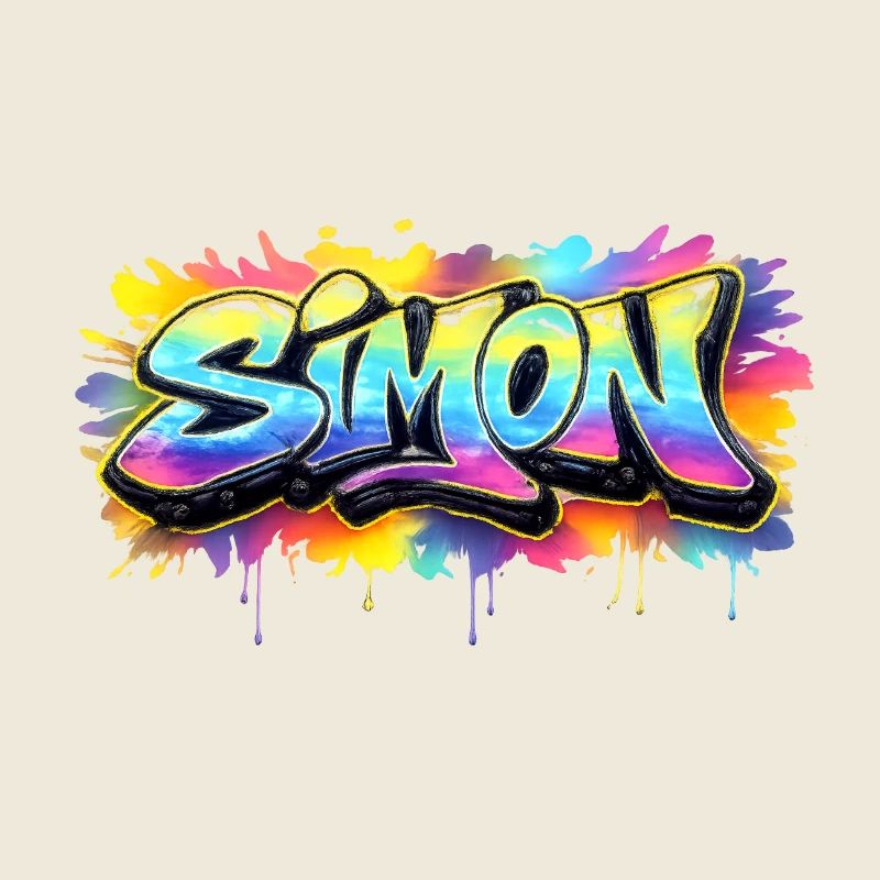 Graffiti SIMON Name Gift Ideal Printable