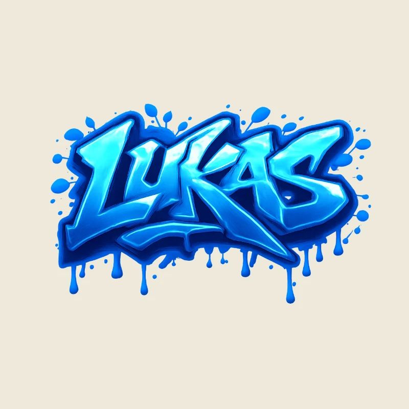 Graffiti  LUKAS Prénom cadeau idéal imprimable 