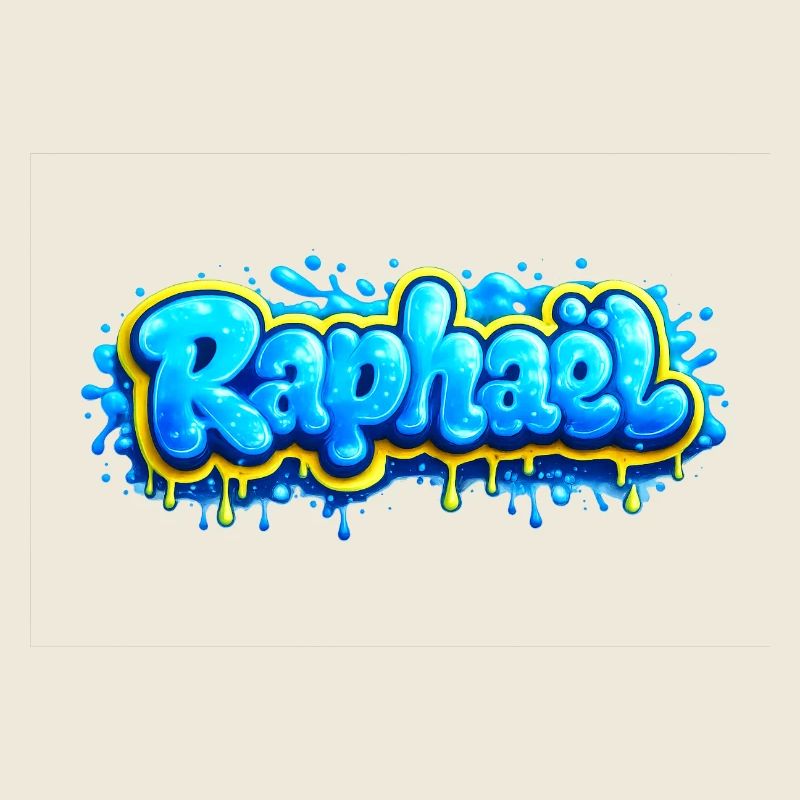 RAPHAEL GRAFFITI NAME FÜR PERFEKTES GESCHENK DRUCKBAR