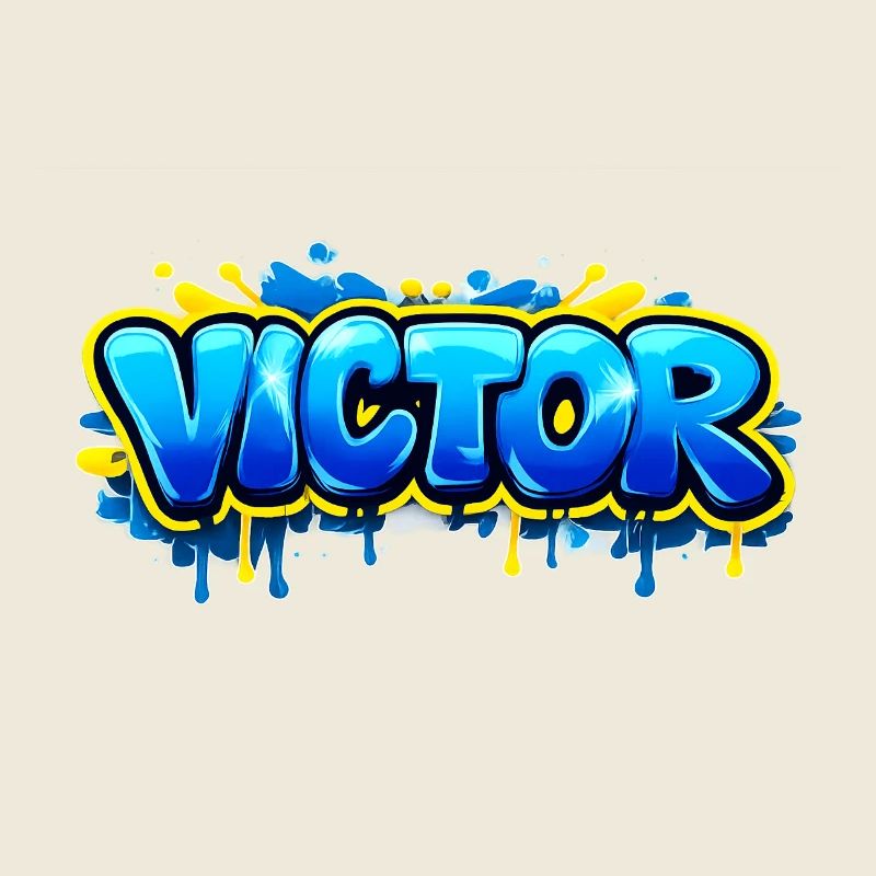 VICTOR GRAFFITI NAME FOR PERFECT GIFT PRINTABLE 