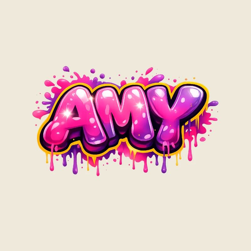 AMY GRAFFITI-NAME FÜR PERFEKTES GESCHENK DRUCKBAR