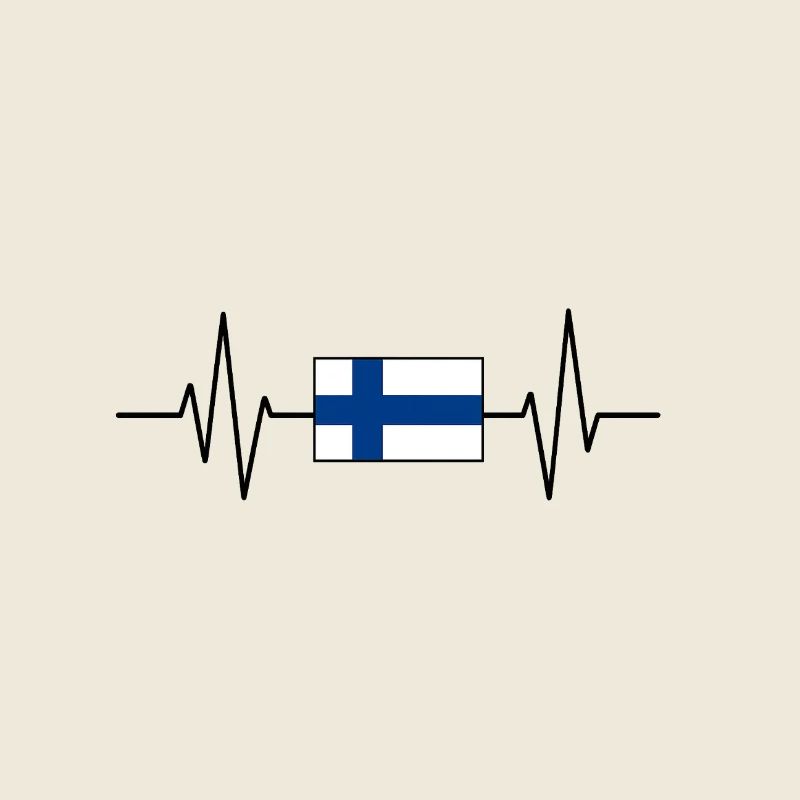 Drapeau finlandais en un battement de cœur