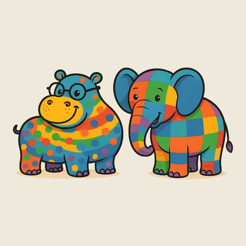 Colorful Elephant Hippopotamus Pets