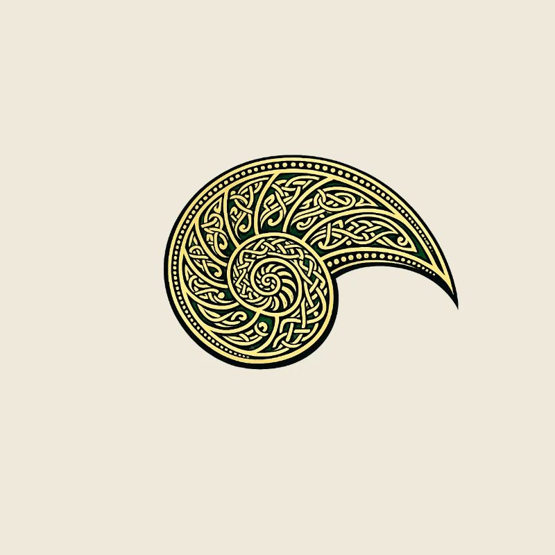 Nautile celtique or et vert