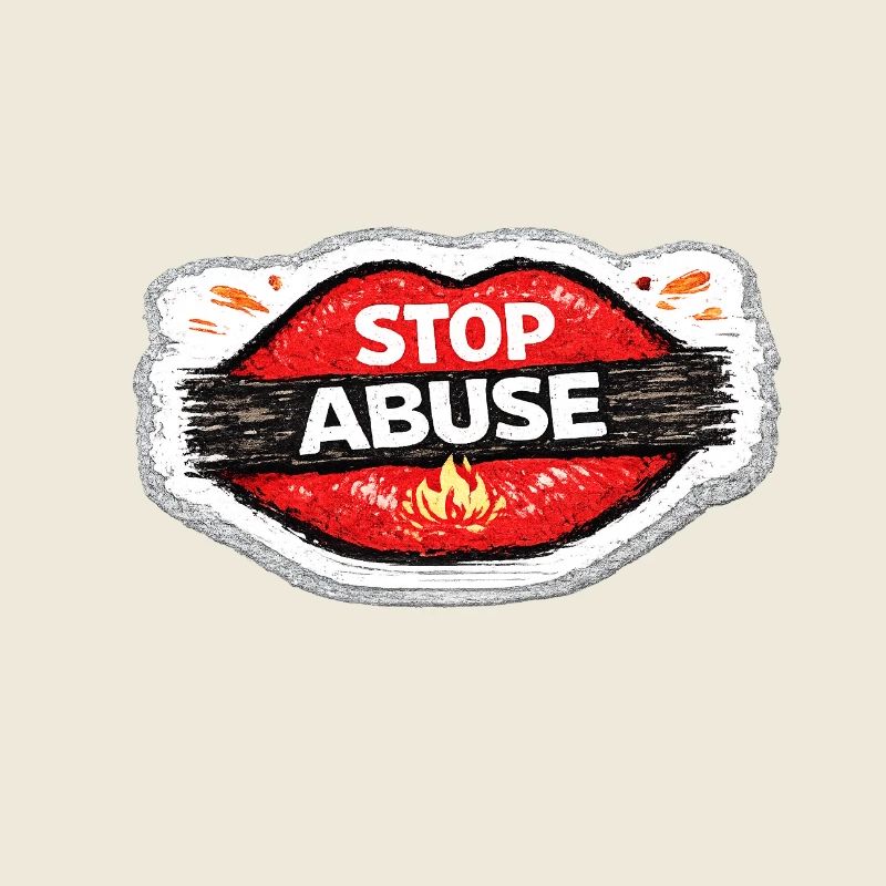 Stop Abuse Awareness Activist Sticker