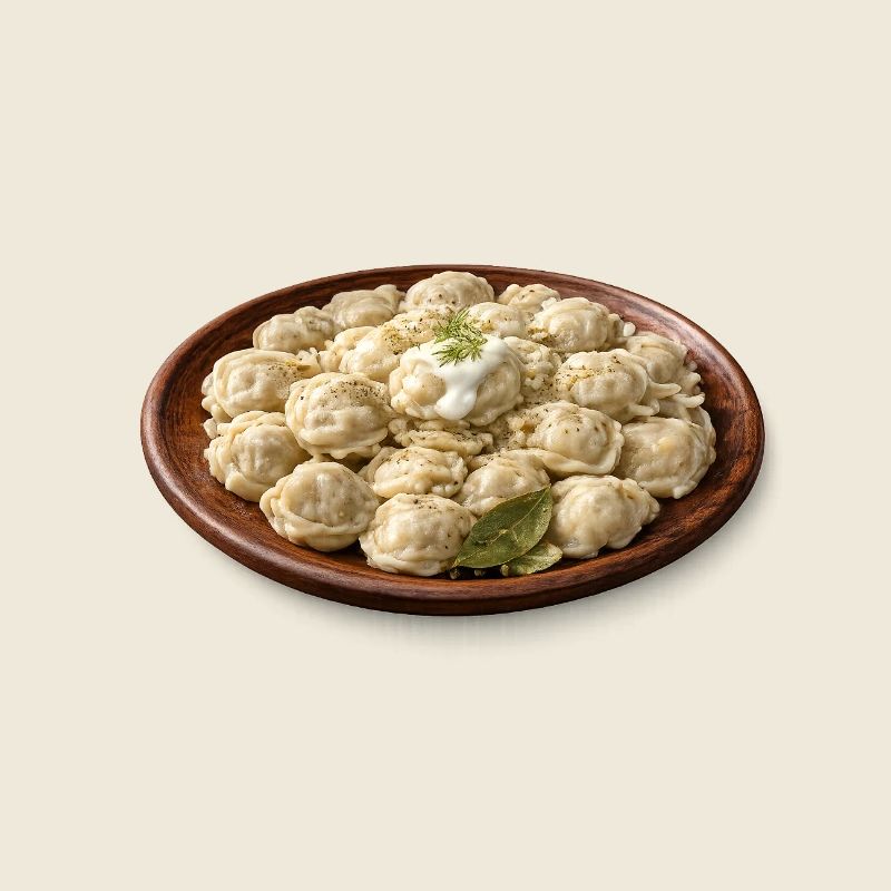 Steaming pelmeni