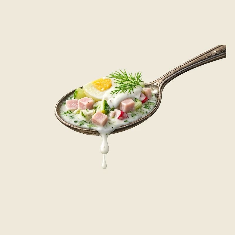 Okroschka in Löffel Illustration