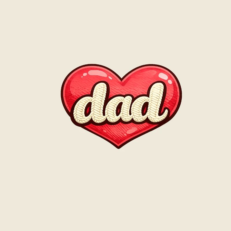 Cœur avec lettrage Papa