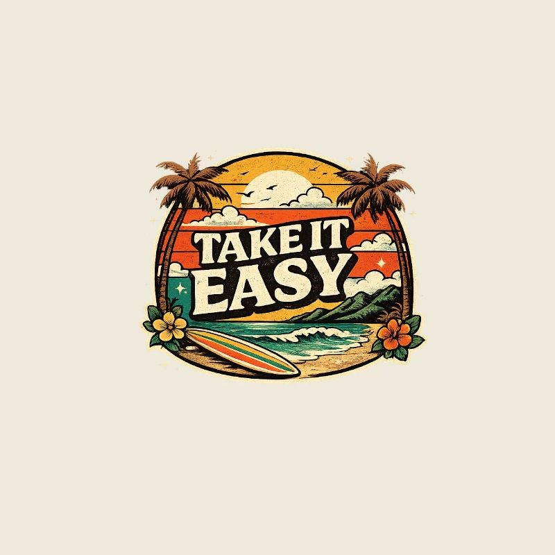 Take It Easy – Retro Vintage Sunset Beach Design