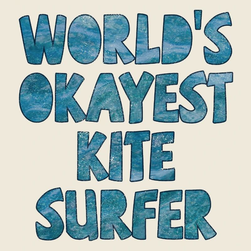 world's okayest kite surfer dunkelblau